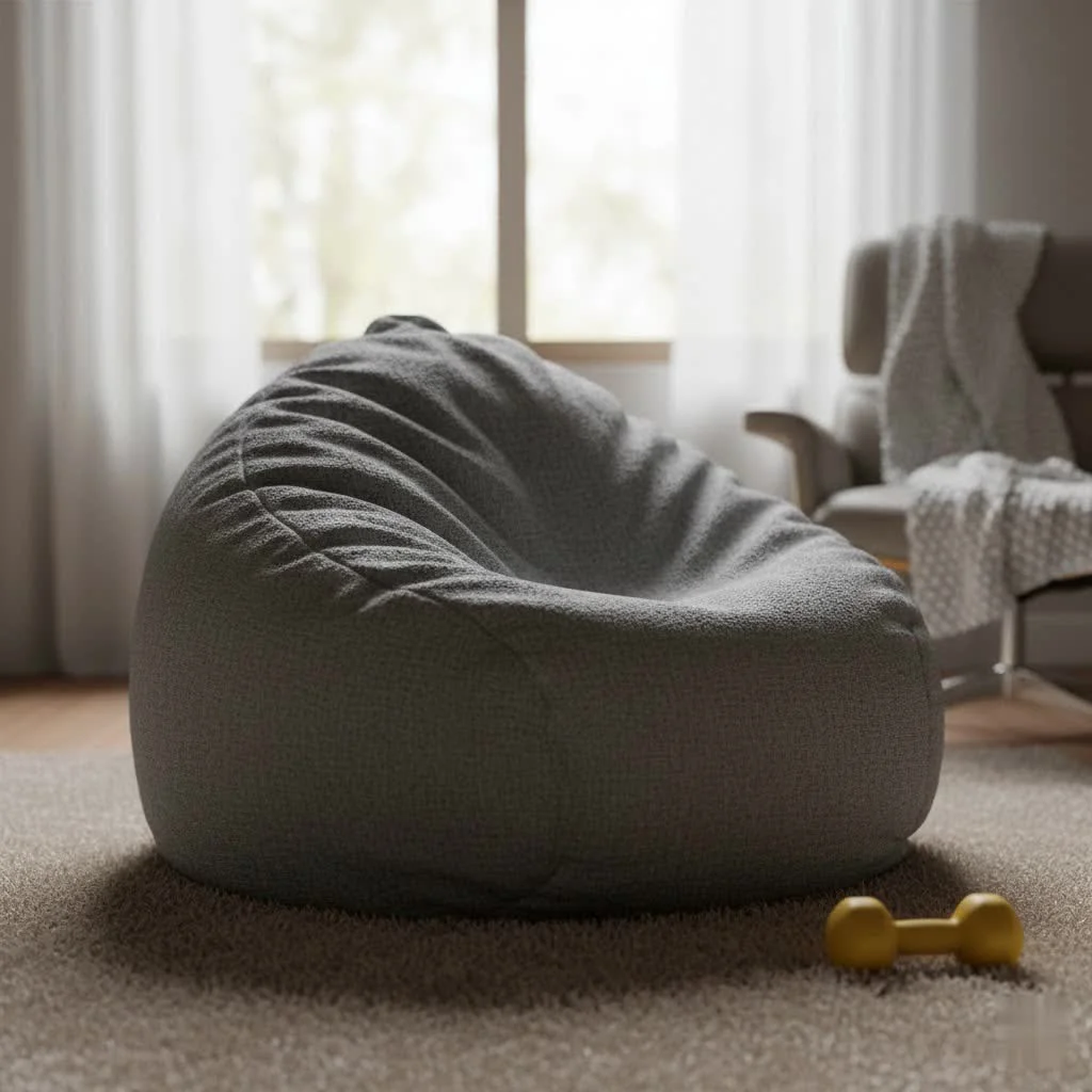 Bean bag chair in a modern living room