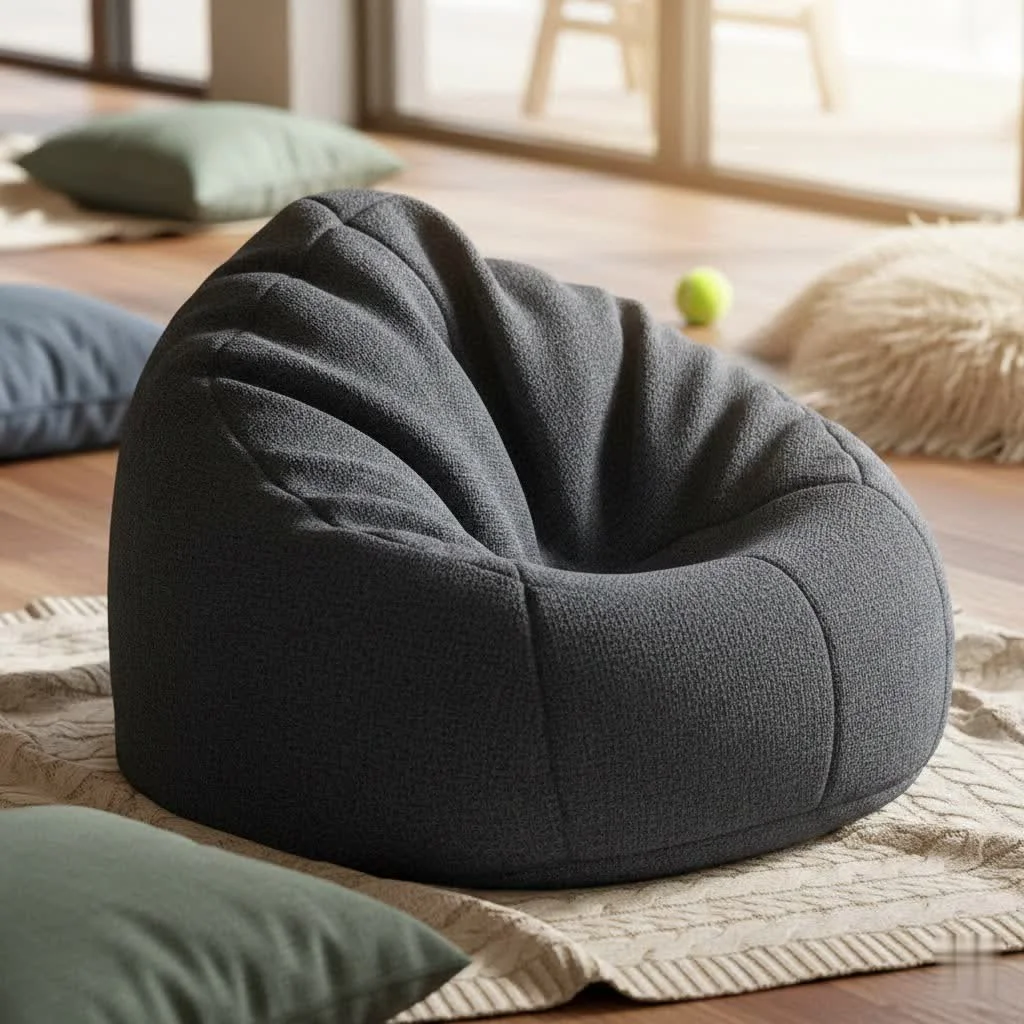 Big Joe bean bags in a modern living room