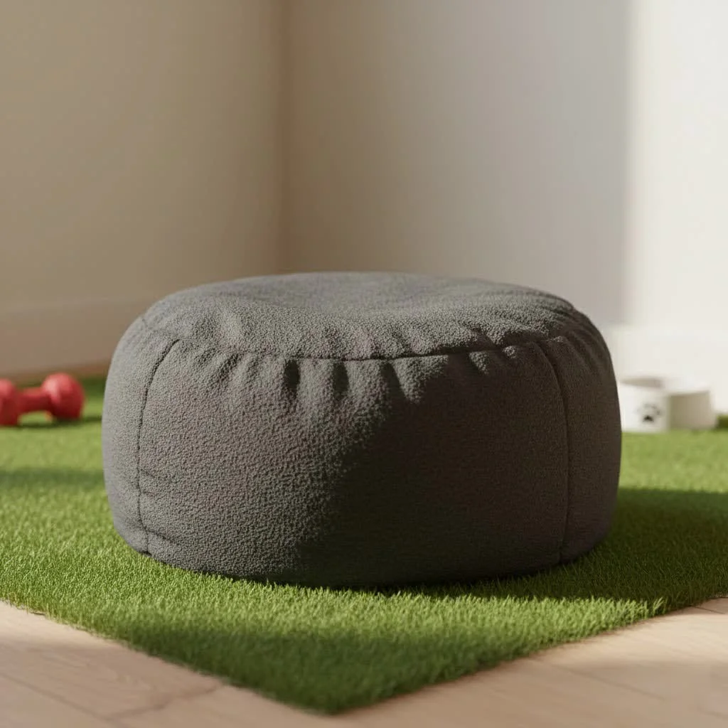 Child relaxing in a comfortable bean bag chair